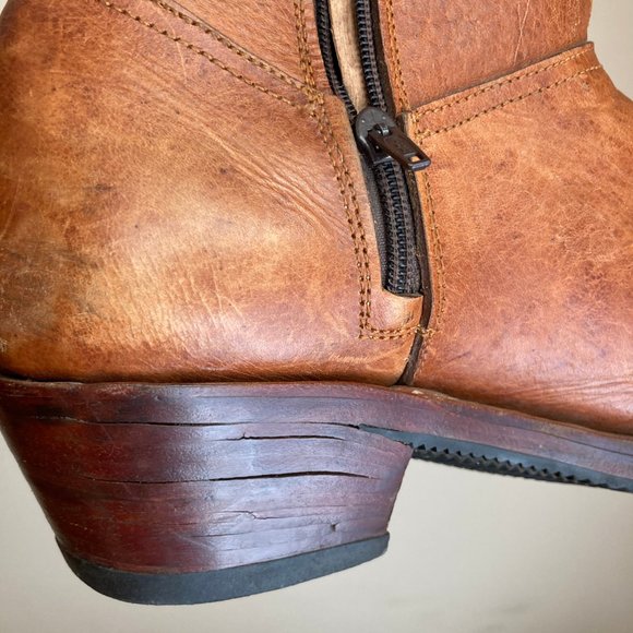 Polished Leather and Handwoven textile Ankle Boot - Picture 15 of 15